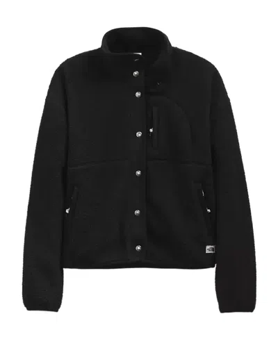 The North Face Faux-shearling High-neck Jacket In Black