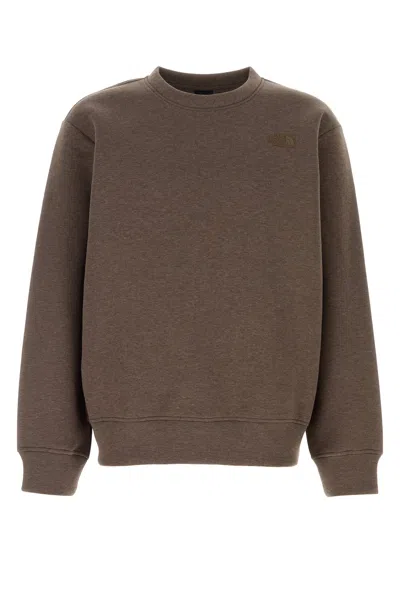 THE NORTH FACE BROWN COTTON BLEND SWEATSHIRT