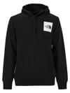 The North Face Logo Patch Drawstring Hoodie In Black