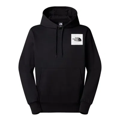 The North Face Fine Logo Detailed Drawstring Hoodie In Black