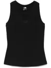 The North Face Ribbed Texture Sleeveless Tank Top In ブラック