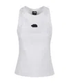 The North Face Ribbed Texture Slim Tank Top In White