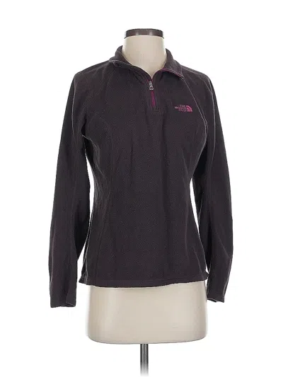 Pre-owned The North Face Fleece Jacket In Burgundy