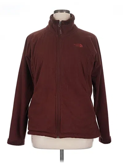 Pre-owned The North Face Fleece Jacket In Burgundy