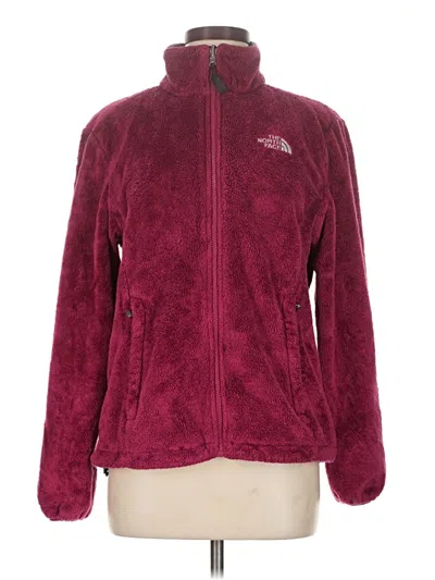 Pre-owned The North Face Fleece Jacket In Burgundy
