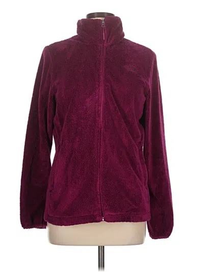 Pre-owned The North Face Fleece Jacket In Burgundy