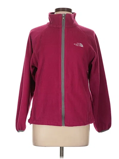 Pre-owned The North Face Fleece Jacket In Burgundy