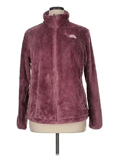 Pre-owned The North Face Fleece Jacket In Burgundy