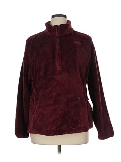 Pre-owned The North Face Fleece Jacket In Burgundy
