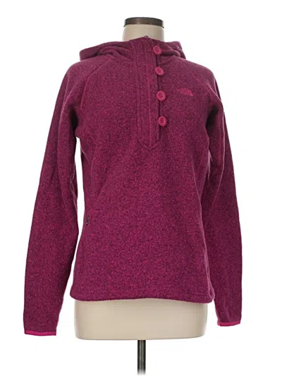 Pre-owned The North Face Fleece Jacket In Burgundy