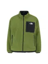 The North Face Reversible Fleece Jacket Wind Protection In Green