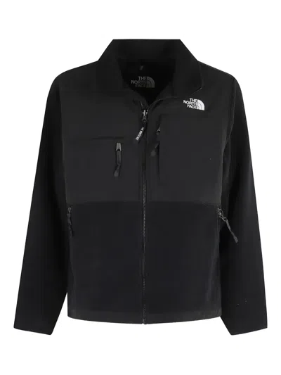 The North Face Fleece Panelled Jacket In Black