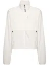 The North Face Fleece Zipped Jacket In White