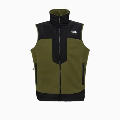 The North Face Fleeski Y2k Vest In Green/black