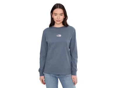 The North Face Floral Alpine Relaxed Long-sleeve T-shirts In Gray