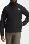 The North Face Packable Zip-up Rain Jacket In Tnf Black