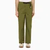 The North Face Stretch Fabric Pants With Integrated Belt And Drawstring Hem In Green