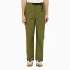 The North Face Stretch Fabric Pants With Integrated Belt And Drawstring Hem In Green