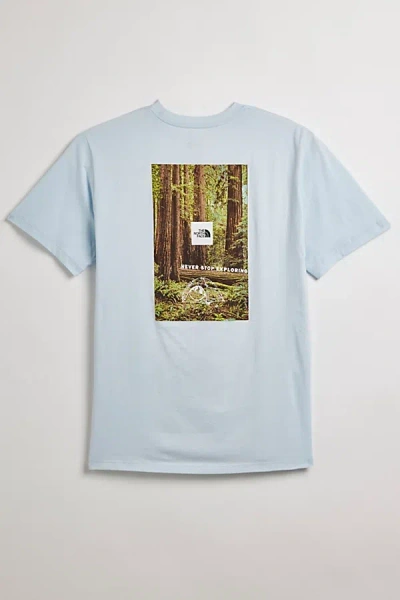The North Face Forest Photo Tee In Sky, Men's At Urban Outfitters In Blue