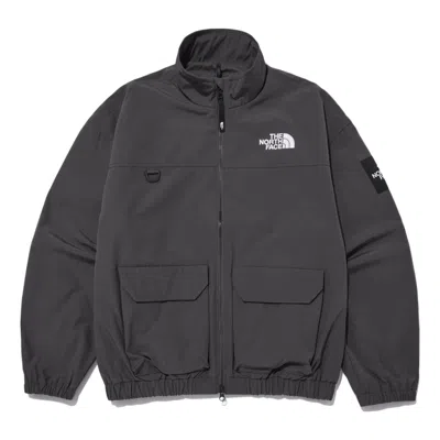 The North Face Fw22 Logo Crop Jacket 'grey' In Black