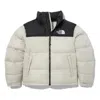 The North Face Fw22 Logo Nuptse Puffer Jacket 'beige' In White