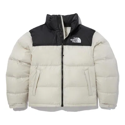The North Face Fw22 Logo Nuptse Puffer Jacket 'beige' In White