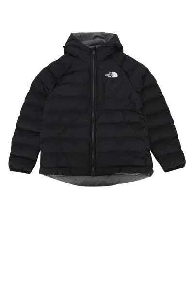 The North Face Kid Reversible Perrito Hooded Jacket In Blue