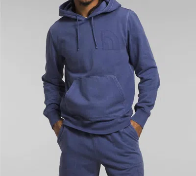 The North Face Garment Dye Hoodie In Cave Blue In Purple