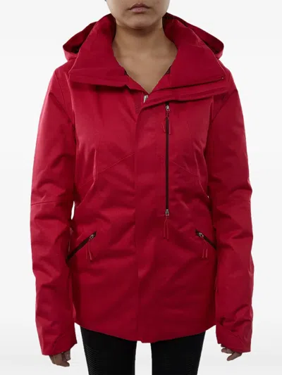 The North Face Gatekeeper Hooded Puffer Jacket In Red