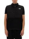 The North Face Logo Vest With High Collar And Pockets In Black