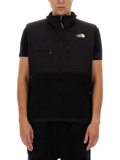 The North Face Logo Vest With High Collar And Pockets In Black