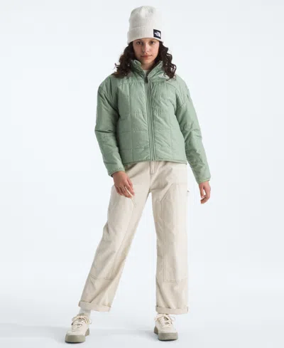 The North Face Kids' Girls 6-16 Reversible Shasta Full Zipper Jacket In Green