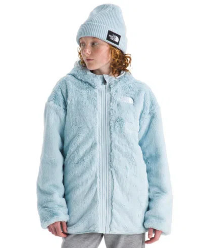 The North Face Kids' Girls 7-20 Reversible Shasta Short Parka Jacket In Blue
