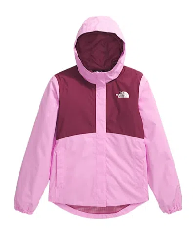The North Face Girls Antora Rain Jacket In Internet Pink