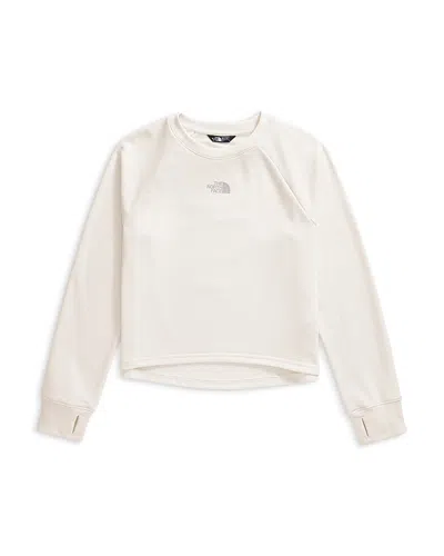The North Face Girls' Clover Terry Crew - Little Kid, Big Kid In White Dune