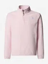 The North Face Girls Glacier 1/4 Zip Pullover In Pink