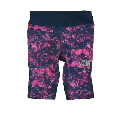 Pre-owned The North Face Kids' Girls Navy Pink Leggings In Multi