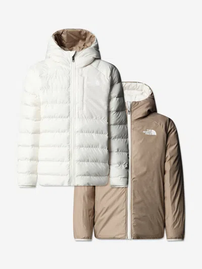 The North Face Kids'  Girls Reversible Perrito Hooded Jacket In White