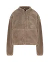 The North Face Womens Mocha Brown Ex Pile Logo-embroidered Fleece Jacket In Brown