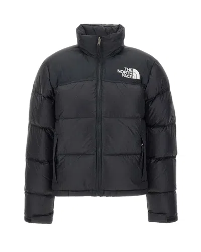 The North Face Modern Quilted Jacket High Collar In Black
