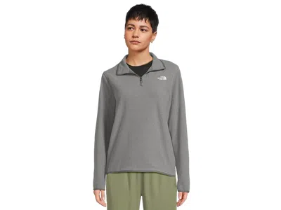 The North Face Glacier Fleece 1/4 Zip Jacket In Gray