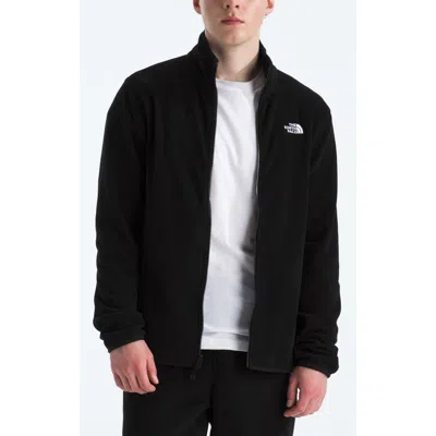 The North Face Glacier Fleece Zip Front Jacket In Black