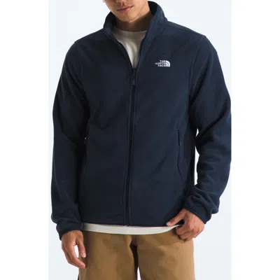 The North Face Glacier Fleece Zip Front Jacket In Blue