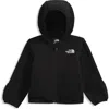 The North Face Glacier Fleece Zip Hoodie In Black