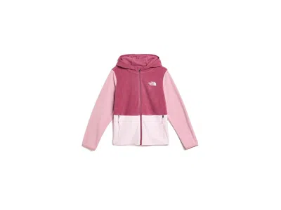 The North Face Glacier Full Zip Hoodie (toddler) Kid's Coat Fermented Clay/pale Blossom/primrose: 2t Toddler, Polye In Pink