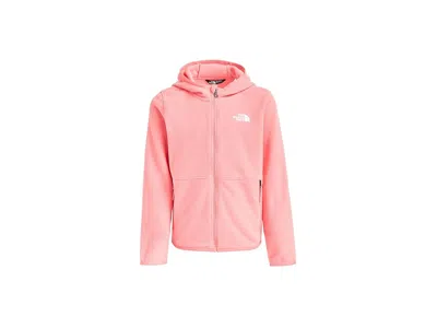 The North Face Glacier Full Zip Hoodie (toddler) Kid's Sweatshirt Coral Crush : 6 Toddler, Fleece/polyester In Pink
