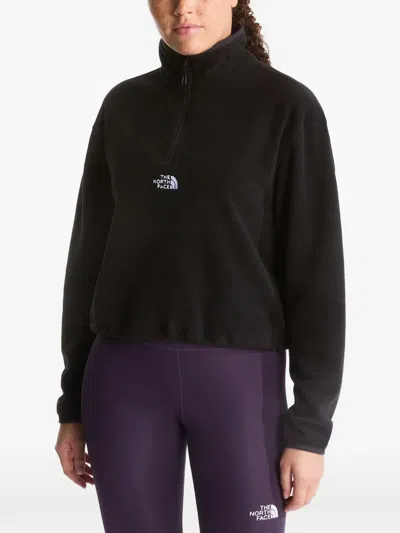 The North Face Glacier Novelty Logo 1/4 Zip Fleece Sweatshirt In Brown