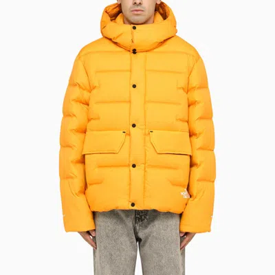 The North Face Gold Nylon Down Jacket In Yellow