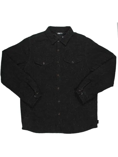 The North Face Gordon Lyons Mens Fleece Mock Neck Full Zip Sweater In Black