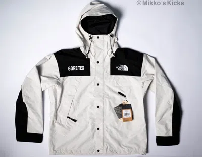 Pre-owned The North Face Gore Tex Gtx Mountain Full Zip Hooded Dryvent Jacket - Gardenia In Gardenia White / Tnf Black / Tnf White Logo